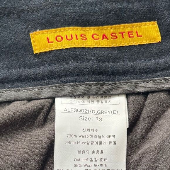 Louis Castel quilted gray wool blend mini golf skirt with built in shorts 6 - Picture 4 of 9